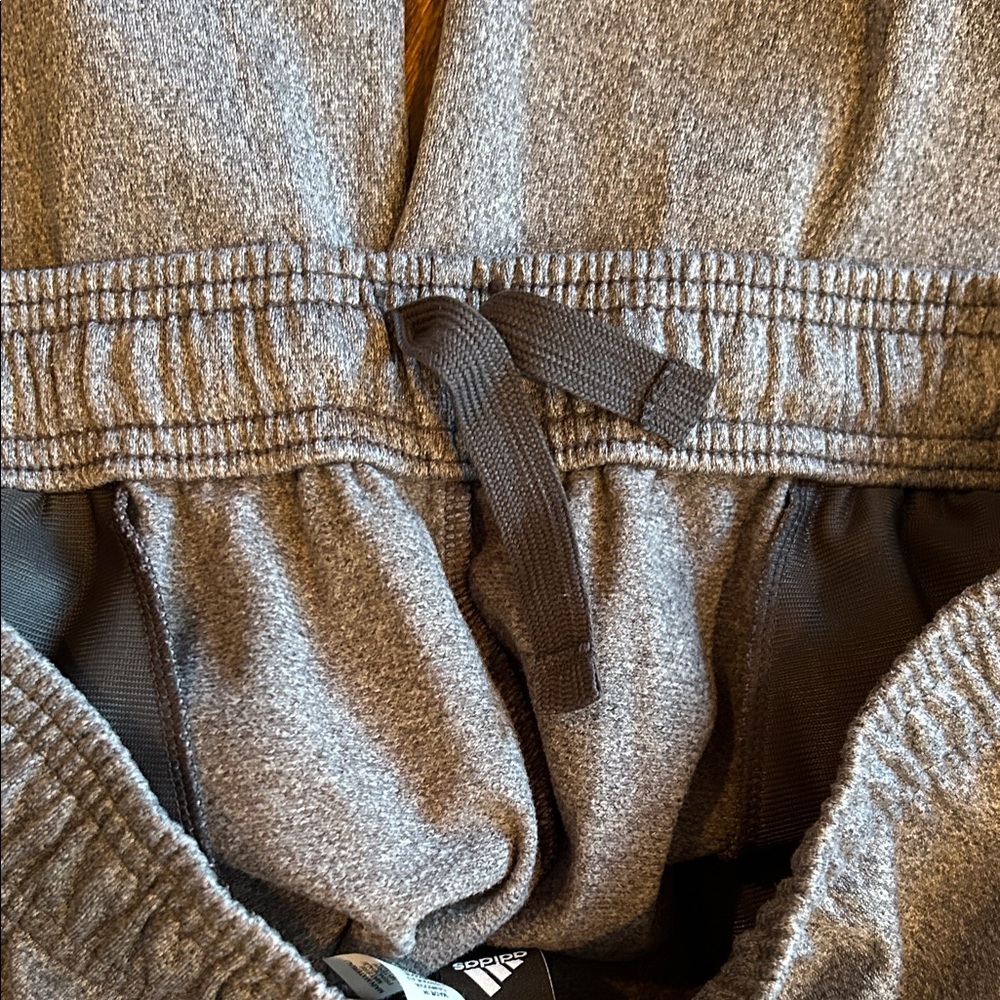 Adidas Women's Gray Joggers with Black Stripes, Size M - Picture 3 of 4